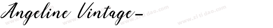 Angeline Vintage字体转换